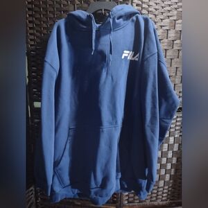 Fila Men's Big & Tall Classic Pullover Hoodie Royal Blue  5XL